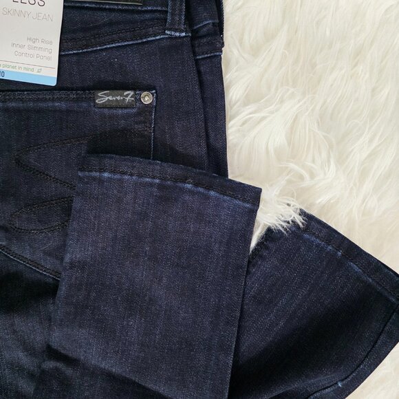 NWT Women's Seven Tummy Less Skinny Jean, Dark Wash, Size 10 - Picture 10 of 10